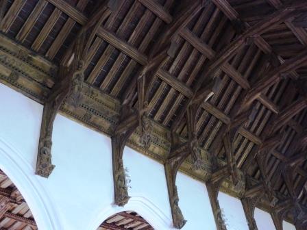 Wetherden Church, nave roof